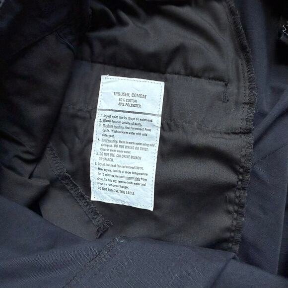 Genuine Gear Military Combat Black Cargo Pants Men’s Large Long - Picture 8 of 10